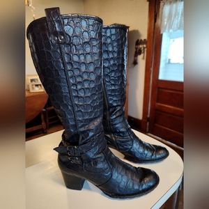 BORN croc print boots